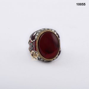 خاتم فضة رجالي تركي مع العقيق اليماني الأحمر الكرزي خاتم فضة رجالي تركي مع العقيق اليماني الأحمر الكرزي
