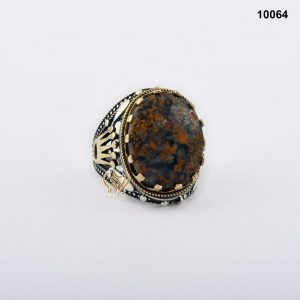 خاتم فضة رجالي تركي مع العقيق اليماني الطحلبي خاتم فضة رجالي تركي مع العقيق اليماني الطحلبي