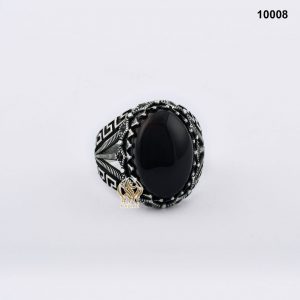 خاتم فضة رجالي تركي مع العقيق اليماني الأسود خاتم فضة رجالي تركي مع العقيق اليماني الأسود