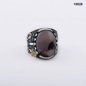 خاتم فضة رجالي تركي مع العقيق اليماني المزهر خاتم فضة رجالي تركي مع العقيق اليماني المزهر