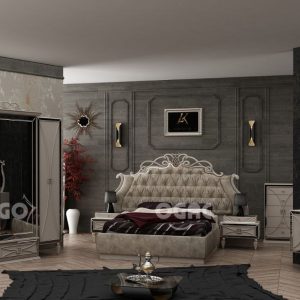 غرفة نوم تركية فاخرة بتصميم مودرن  BS10002