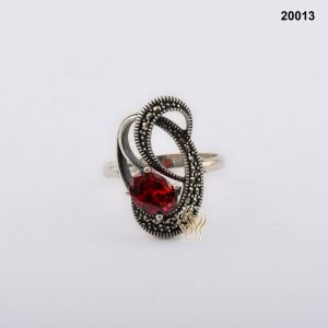 خاتم فضة نسائي تركي مرصع بالكريستال خاتم فضة نسائي تركي مرصع بالكريستال