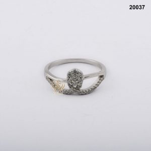 خاتم فضة نسائي تركي مرصع بالكريستال