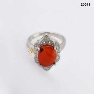 خاتم فضة نسائي تركي مع حجر العقيق اليماني الاحمر العسلي خاتم فضة نسائي تركي مع حجر العقيق اليماني الاحمر العسلي