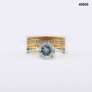 محبس فضة نسائي تركي مرصع بالكريستال