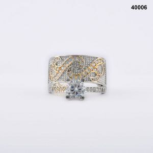 محبس فضة نسائي تركي مرصع بالكريستال