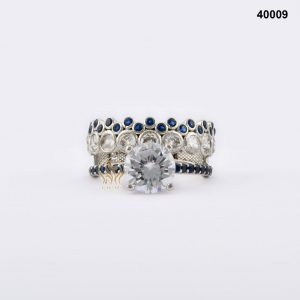 محبس فضة نسائي تركي مرصع بالكريستال